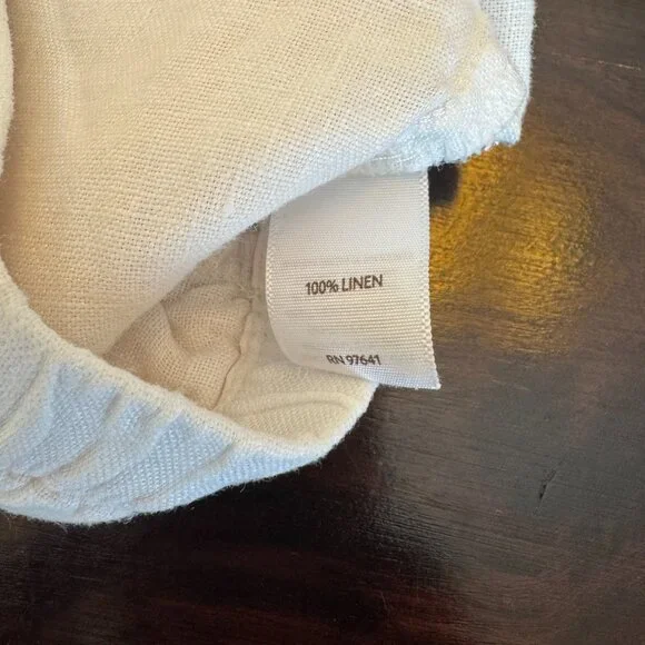 j.jill Love Linen White Pull-On Pants, Size M Tall - Picture 4 of 7